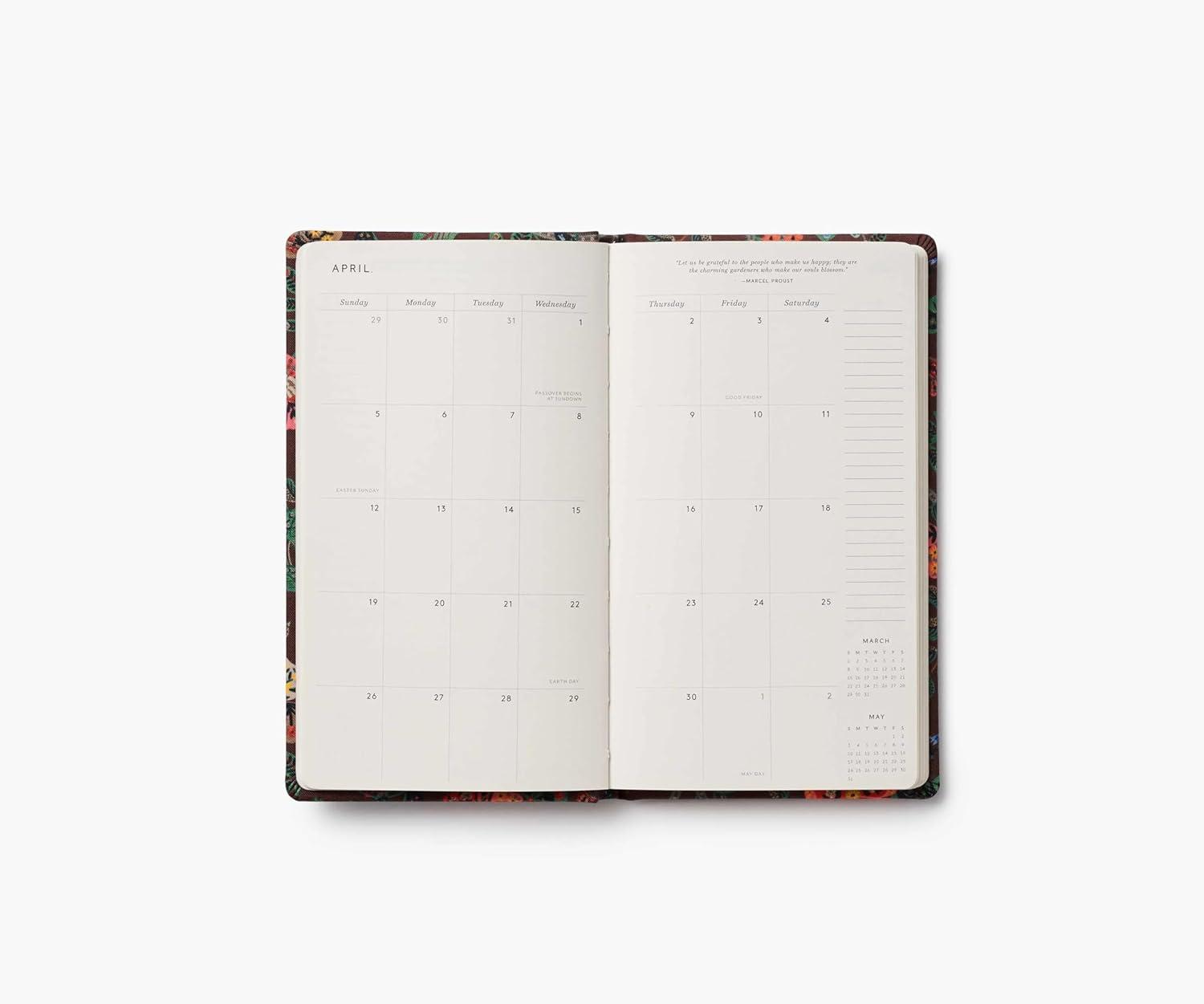 imageRIFLE PAPER CO 2026 12Month Spiral Pocket Planner JanuaryDecember Monthly and Weekly Pages for Detailed Planning Space for Extra Notes 636quot L 38quot W Gracie