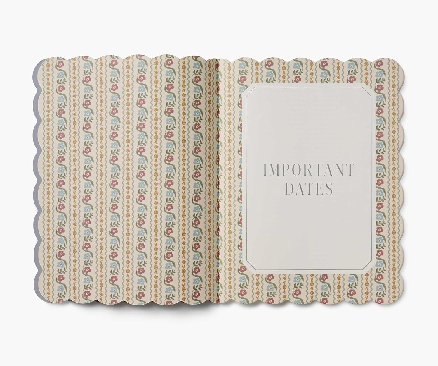 imageRIFLE PAPER CO 2026 Delphine 12Month Academic Planner Aug 2025 July 2026 ThreadStitch Binding 975quot L x 775quot W Metallic Gold Foil Accents Monthly Pages ampamp Note Section