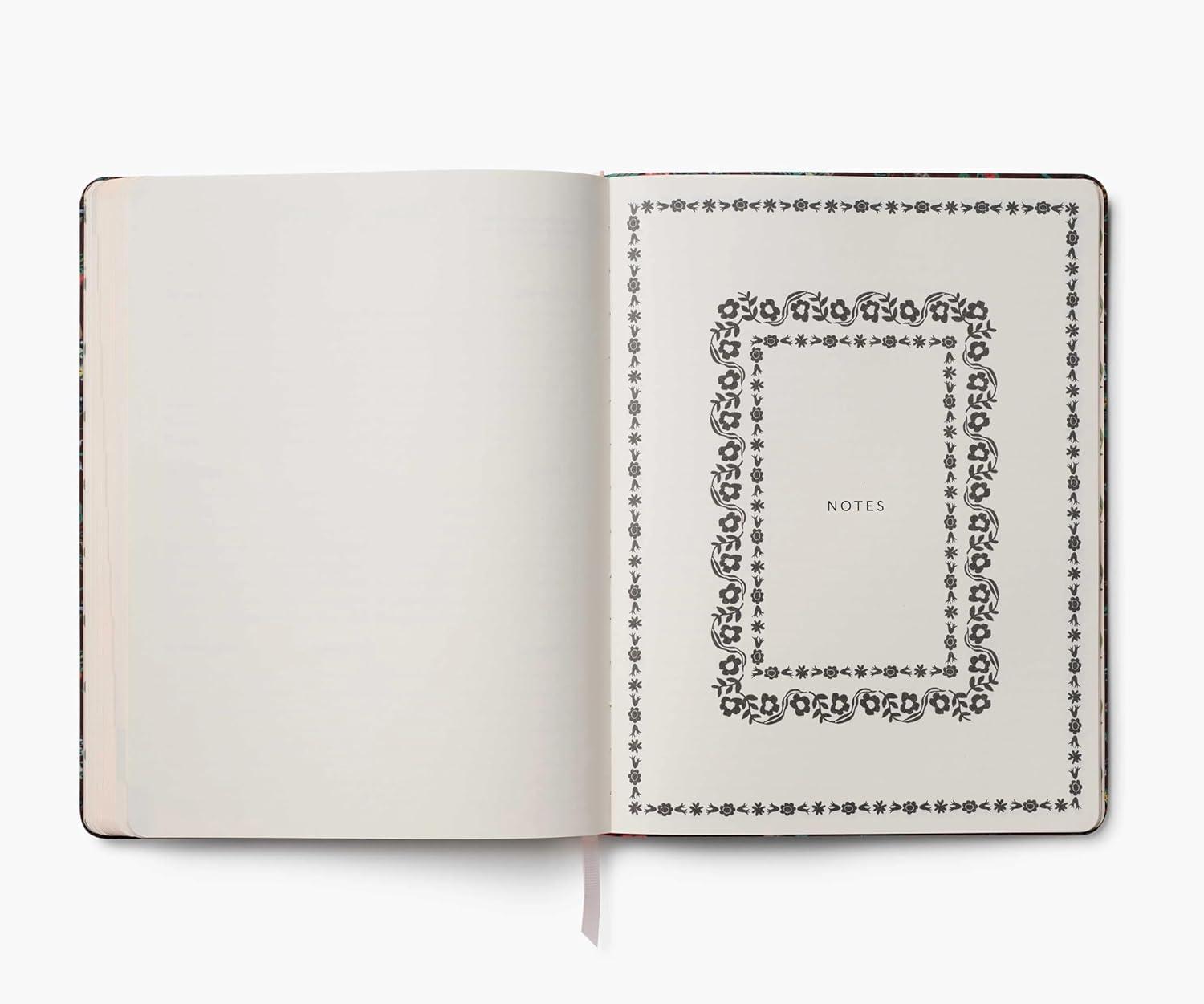 imageRIFLE PAPER CO 2026 Gracie 12Month Academic Planner Aug 2025 July 2026 ThreadStitch Binding 962quot L x 718quot W Metallic Gold Foil Accents Monthly Pages ampamp Note Section