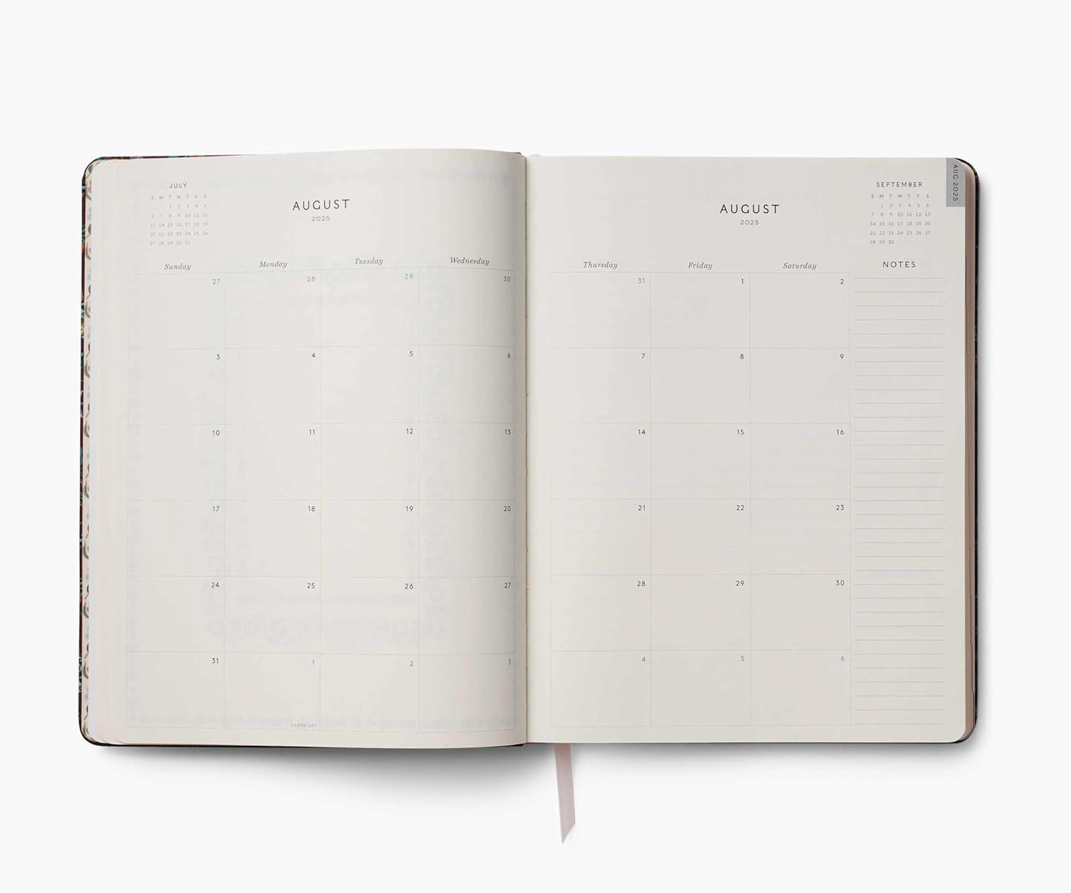 imageRIFLE PAPER CO 2026 Gracie 12Month Academic Planner Aug 2025 July 2026 ThreadStitch Binding 962quot L x 718quot W Metallic Gold Foil Accents Monthly Pages ampamp Note Section