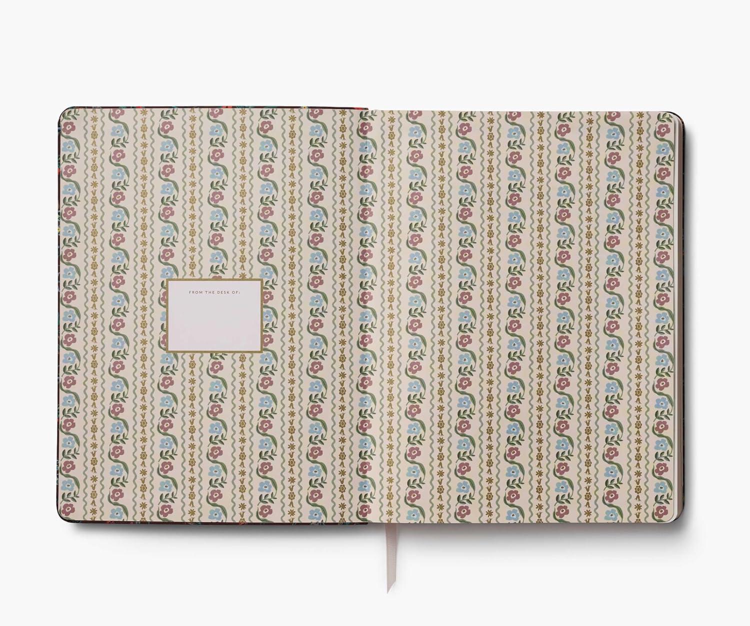 imageRIFLE PAPER CO 2026 Gracie 12Month Academic Planner Aug 2025 July 2026 ThreadStitch Binding 962quot L x 718quot W Metallic Gold Foil Accents Monthly Pages ampamp Note Section