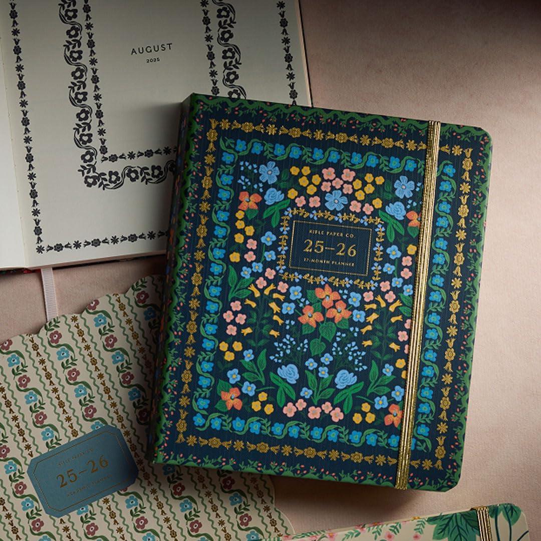 imageRIFLE PAPER CO 2026 Wildwood 17Month Academic Covered Spiral Planner Aug 2025 Dec 2026 825quot L 675quot W Weekly ampamp Monthly Pages Inspirational Quotes Stickers Illustrated Pocket Folder