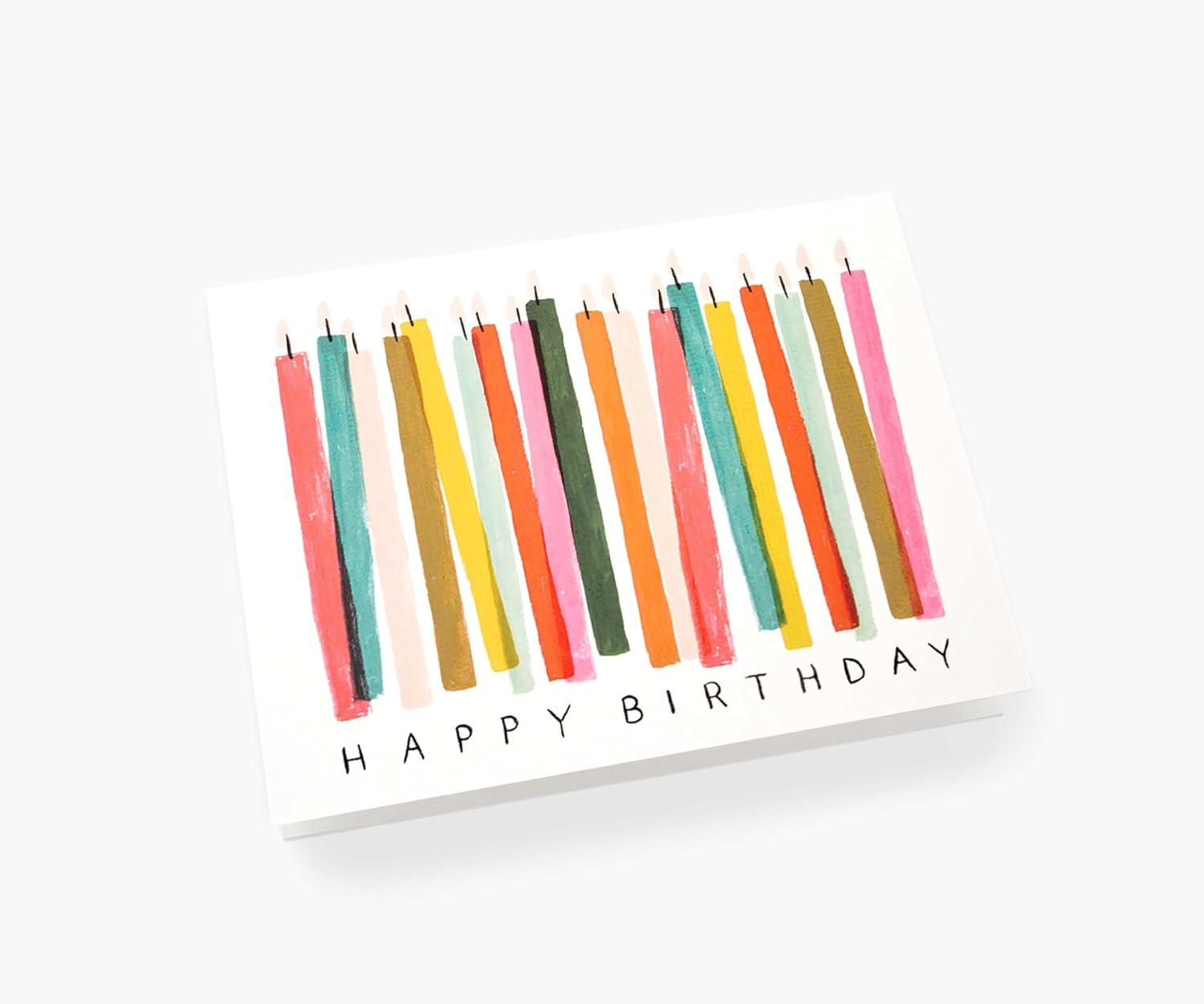 imageRIFLE PAPER CO Birthday Cards Boxed Set of 12 with Envelopes Birthday Candles Lets Your Thoughtful Handwritten Note Take Center Stage Crafted in the USA 425quot L x 55quot W