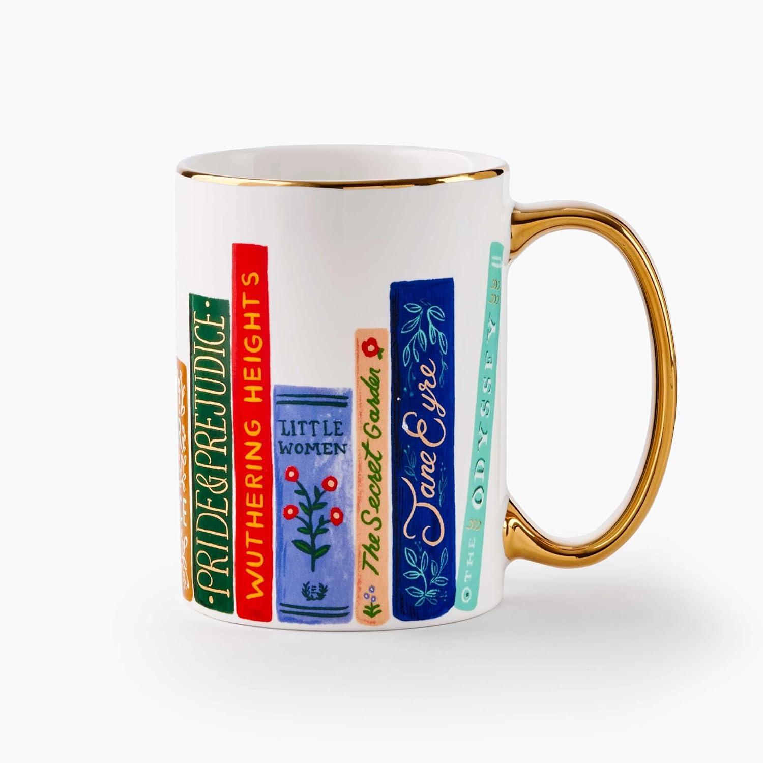 imageRIFLE PAPER CO Book Club Canvas Tote Bag and Porcelain Mug Bundle