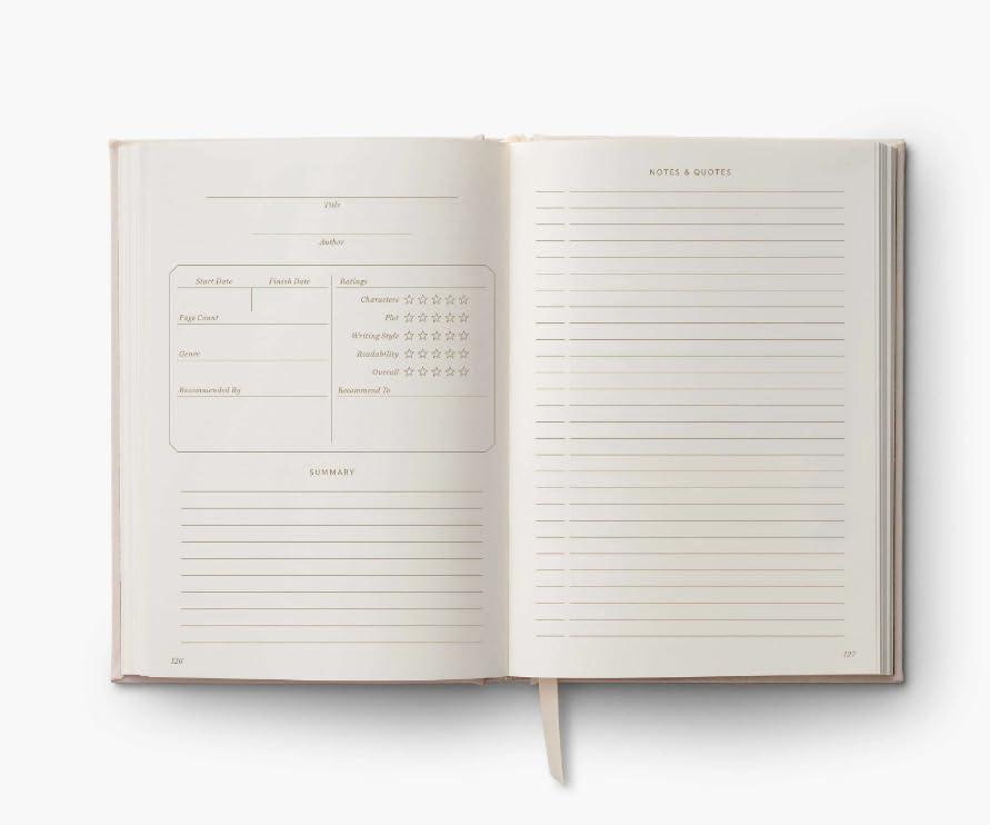 imageRIFLE PAPER CO Book Club Embroidered Book Journal Keep Notes Daily Events and Personal Area to Capture your Thoughts Perfect for a Keepsake Journal or Diary