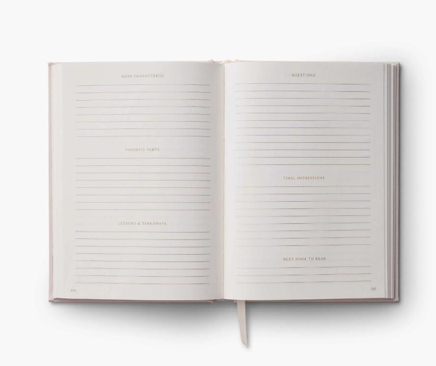 imageRIFLE PAPER CO Book Club Embroidered Book Journal Keep Notes Daily Events and Personal Area to Capture your Thoughts Perfect for a Keepsake Journal or Diary