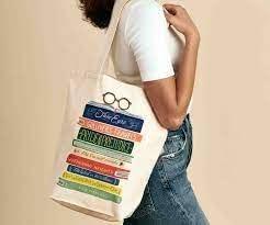 imageRIFLE PAPER CO Canvas Tote Bag for Beach Gym ampamp Travel Shoulder Bag for Women Reusable Bag Summer EssentialsCanvas Book Club