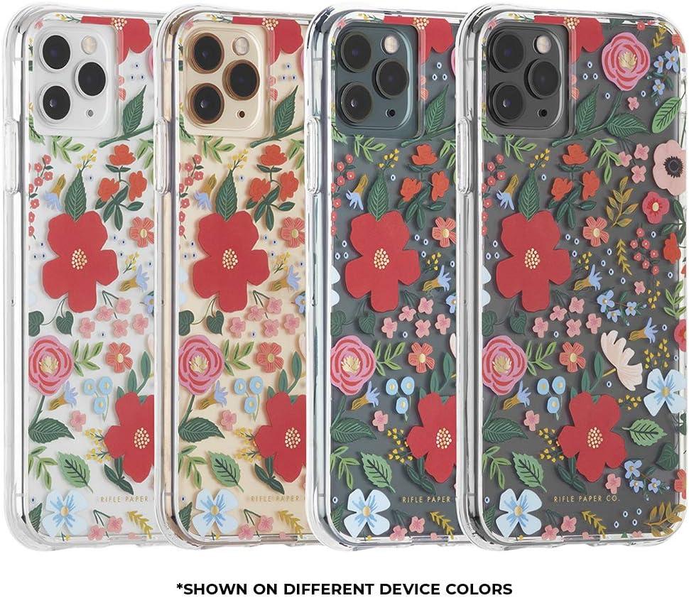 imageRIFLE PAPER CO Case for iPhone 11 Pro Floral Design Gold Foil Accents 58 inch Clear Wild Rose