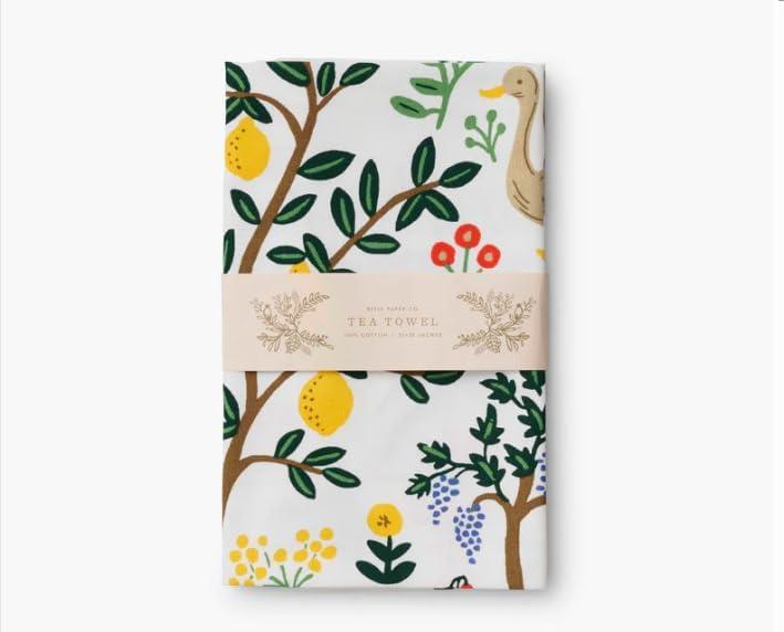 imageRIFLE PAPER CO Country Farm Tea Towel Stylish Cotton Towel for Drying or Display 28quot L x 21quot W Perfect Addition for Kitchens to Increase Culinary Style Machine WashableCountry Farm
