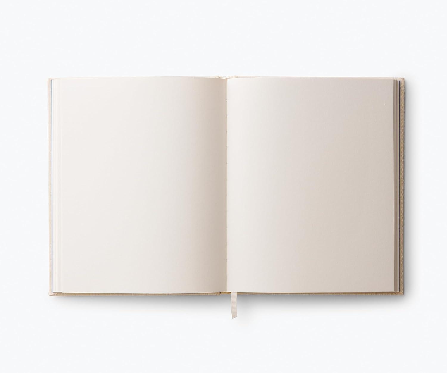 imageRIFLE PAPER CO Curio Embroidered Fabric Sketchbook 108 Blank Pages Grosgrain Ribbon Bookmark and LayFlat Binding Book Cloth Cover with 160 GSM Sketch Paper 1025quot L x 825quot WCurio