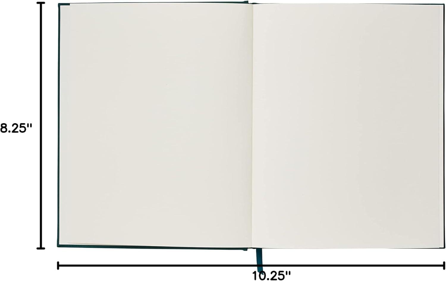 imageRIFLE PAPER CO Curio Embroidered Fabric Sketchbook 108 Blank Pages Grosgrain Ribbon Bookmark and LayFlat Binding Book Cloth Cover with 160 GSM Sketch Paper 1025quot L x 825quot WStrawberry Fields