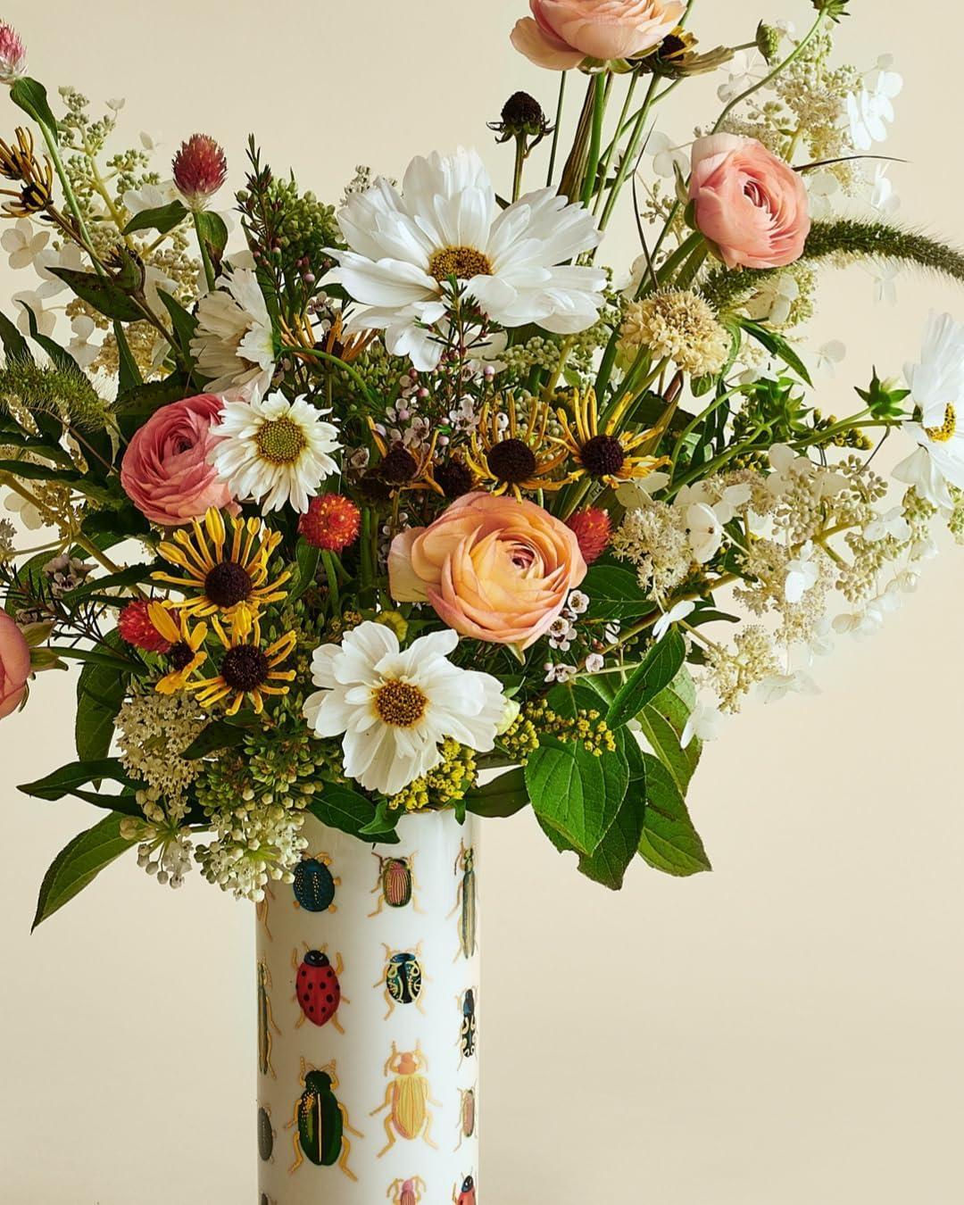 imageRIFLE PAPER CO Curio Porcelain Vase Large Catchall Tray Fabric Sketchbook and Pen Bundle