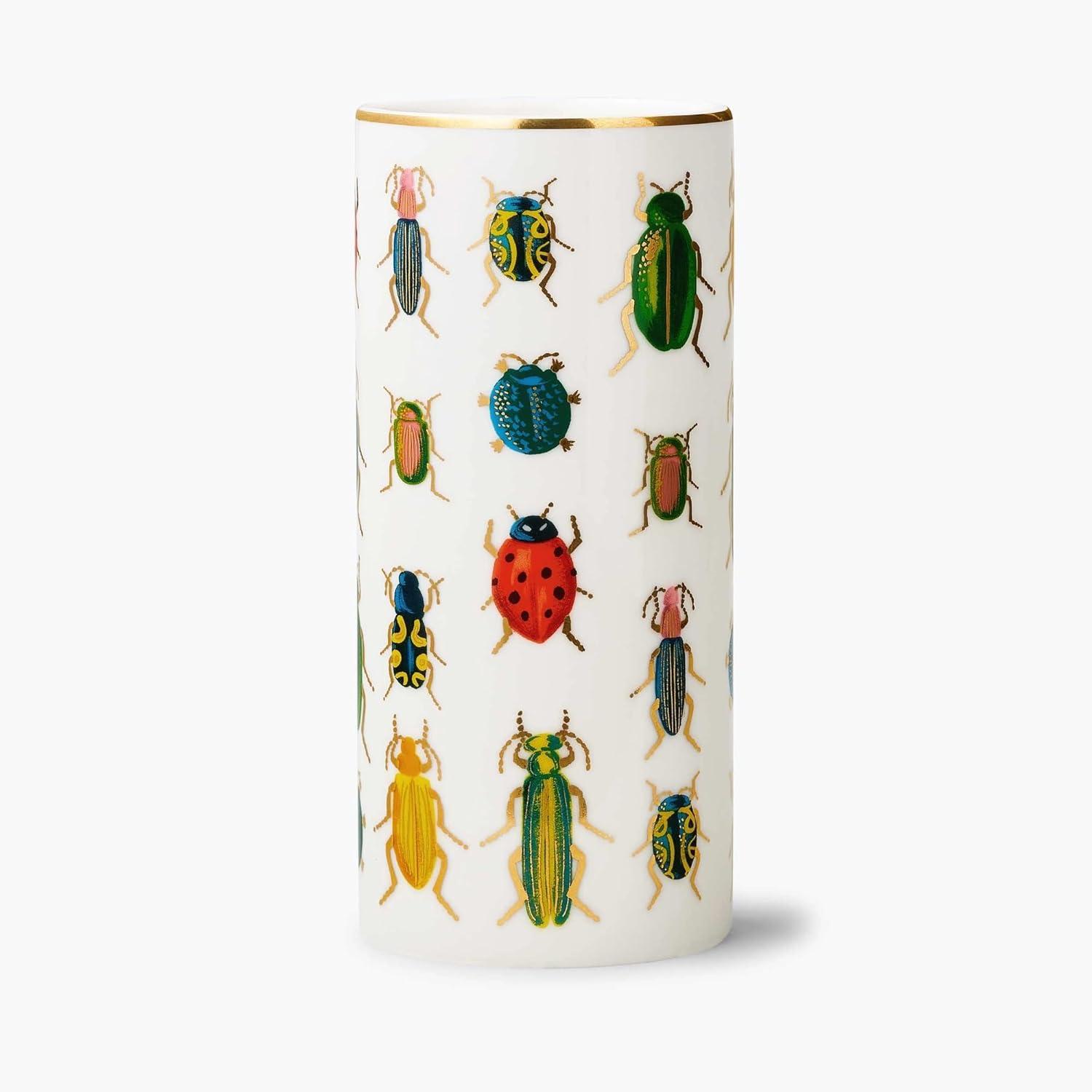 imageRIFLE PAPER CO Curio Porcelain Vase Large Catchall Tray Fabric Sketchbook and Pen Bundle