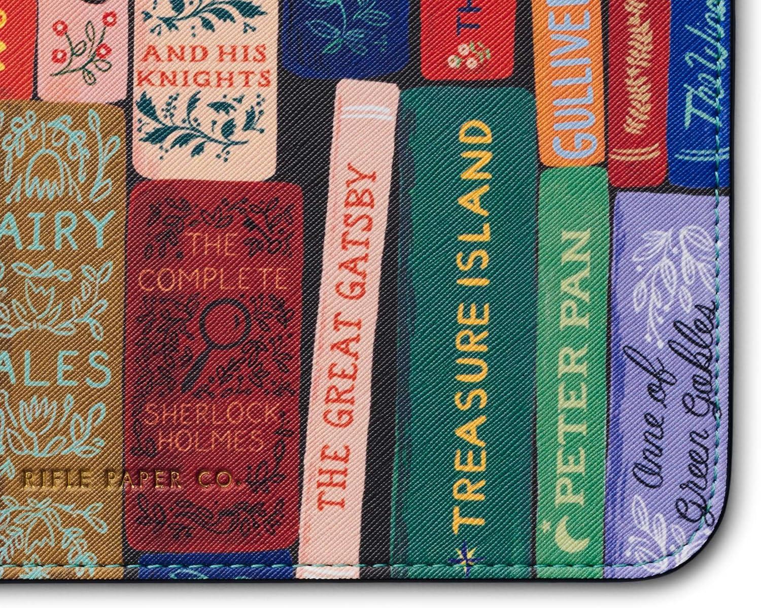 imageRIFLE PAPER CO Dahlia Patterned Mouse Pad Add a Touch of Charm to Your Workspace Smooth Polyurethane Finish Allows Mouse to Glide with NonSlip Rubber Backing DahliaBookshelf