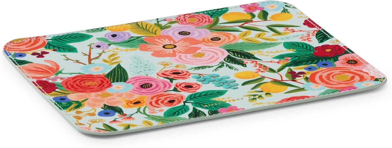 imageRIFLE PAPER CO Dahlia Patterned Mouse Pad Add a Touch of Charm to Your Workspace Smooth Polyurethane Finish Allows Mouse to Glide with NonSlip Rubber Backing DahliaGarden Party