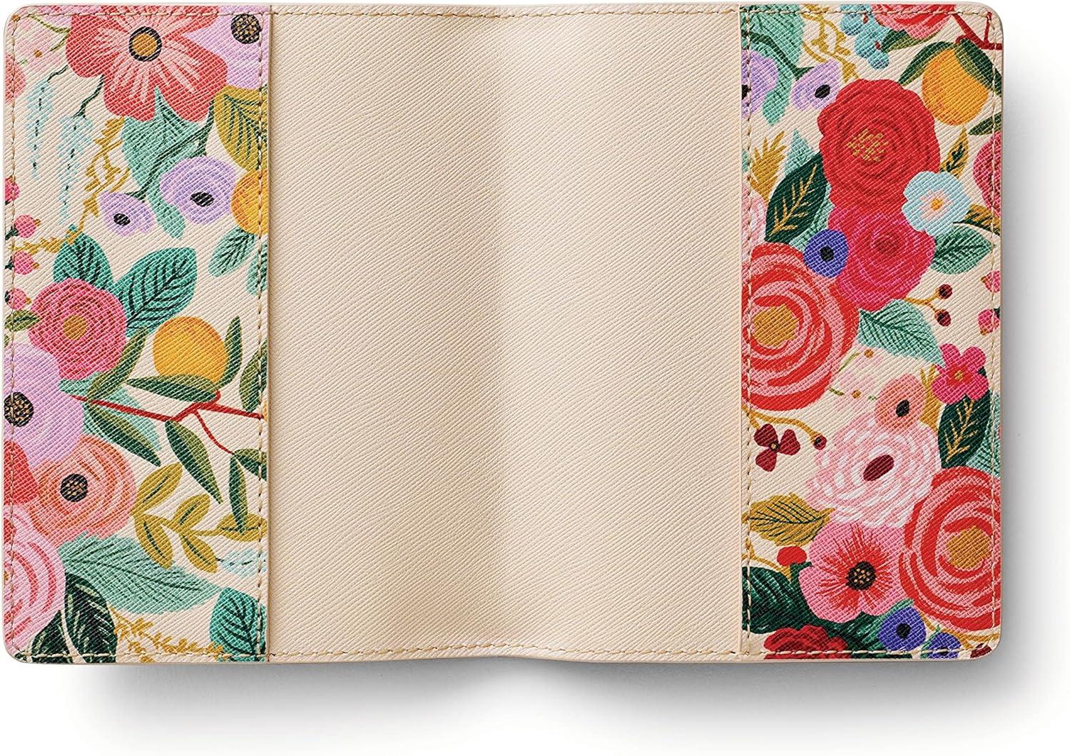 imageRIFLE PAPER CO Garden Party Passport Holder Travel Essentials for Women Card and Passport Anti Theft Wallet Sized to Fit All Standard Passports 55quot L x 425quot W ClosedGarden Party