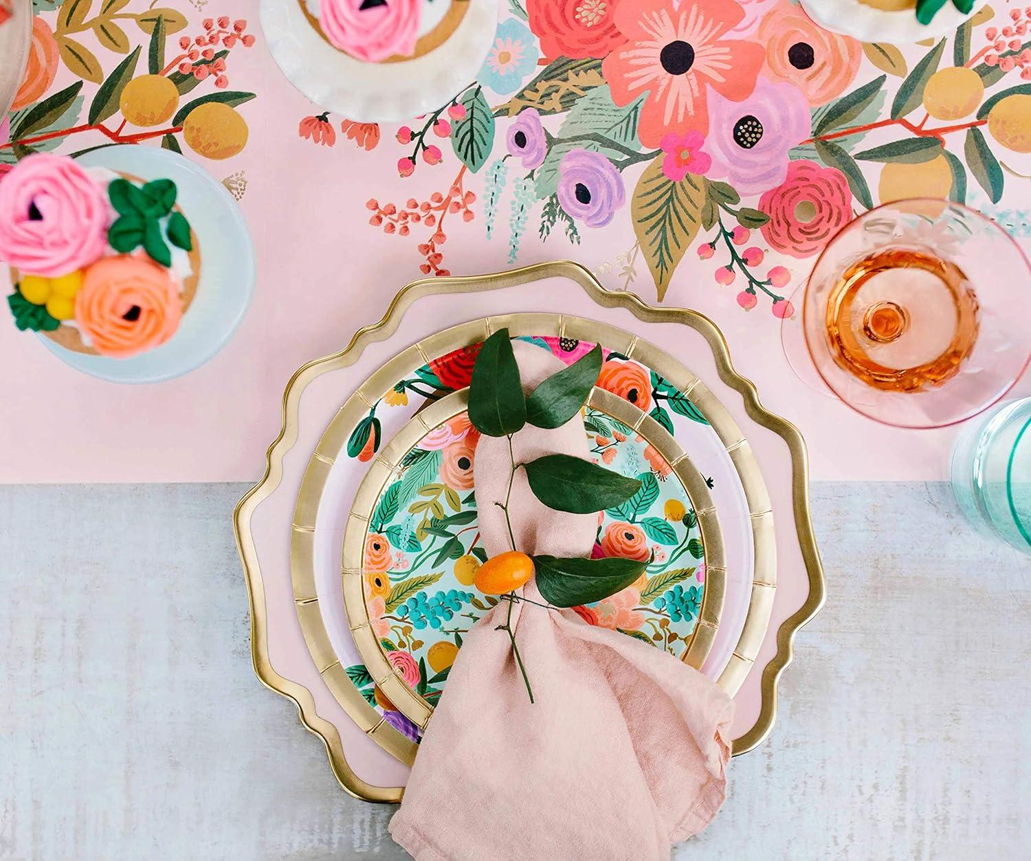 imageRIFLE PAPER CO Garden Party Small Plates Vibrant Floral Design Perfect for Parties Celebrations and Special Occasions Durable and Stylish Tableware to Add a Fun Elegant Touch to Any Event