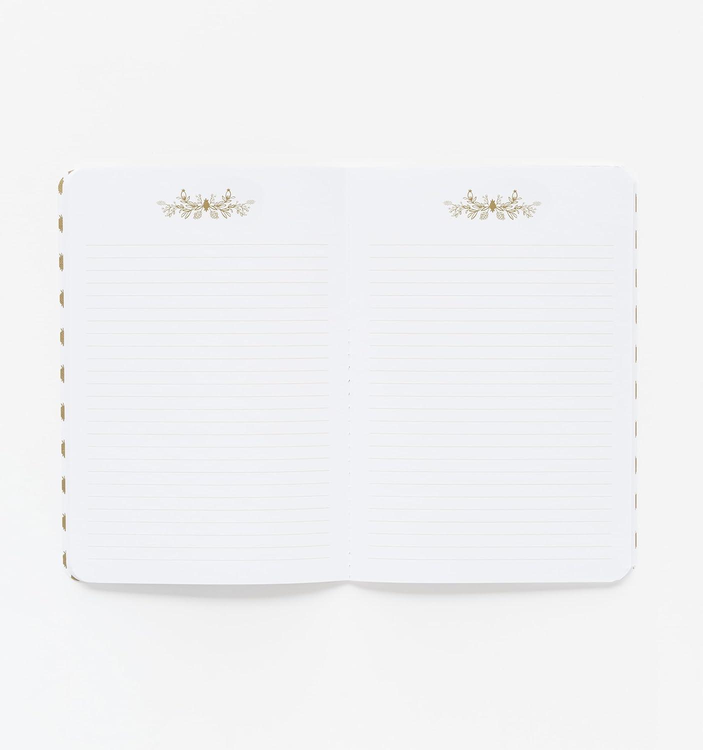 imageRIFLE PAPER CO Garden Party Stitched Notebook Set Set Of 3 Colorful Notebooks 64 Ruled Pages With Gold Ink Full Color Canvas Cover With White Text Paper Interior 6quot W 85quot LMulticolor