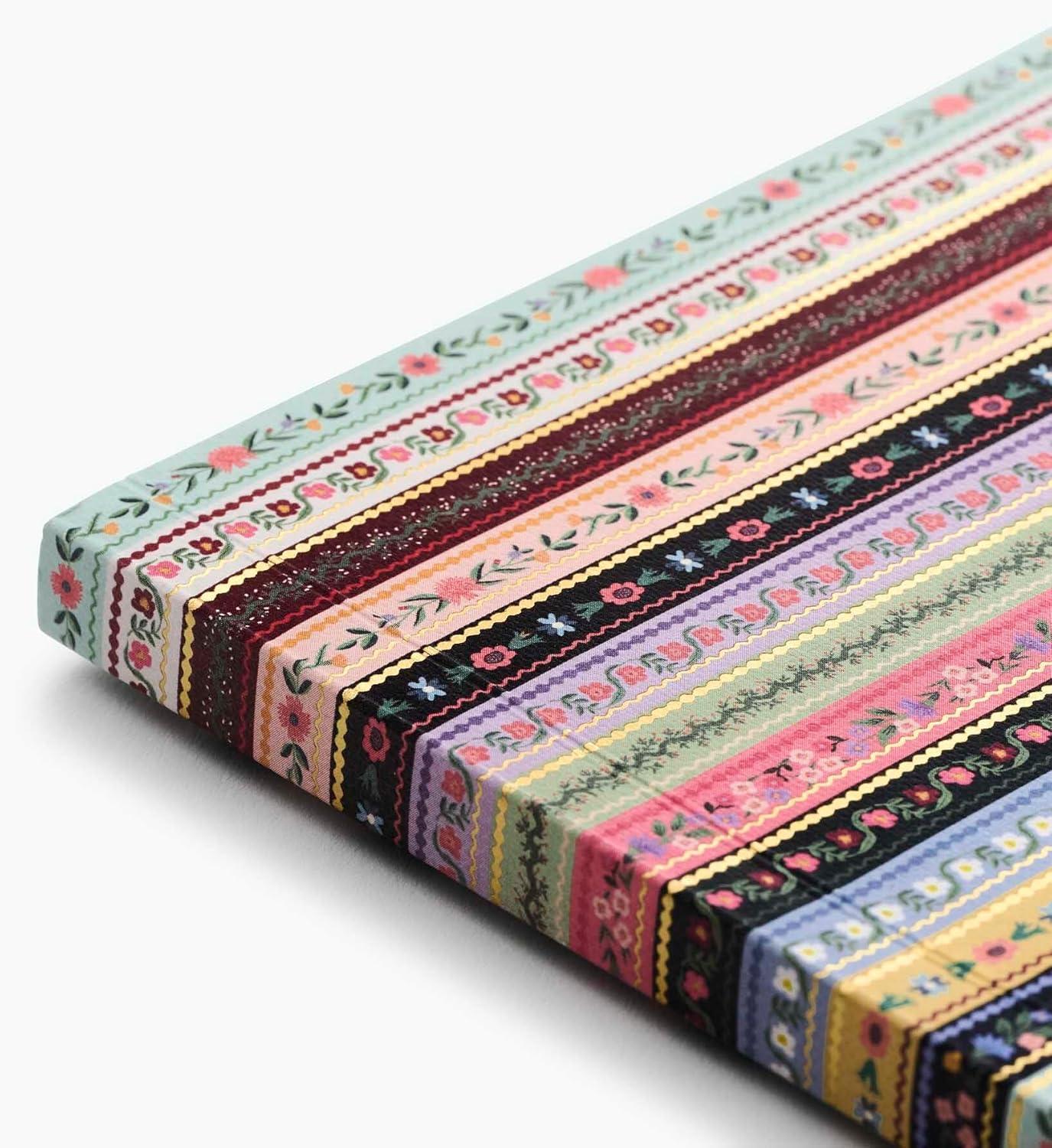 imageRIFLE PAPER CO Gemma Softcover Journal 150 Lined Pages 85quot L x 625quot W Linen Textured PaperWrapped Hardboard Cover Includes Grosgrain Ribbon Bookmark