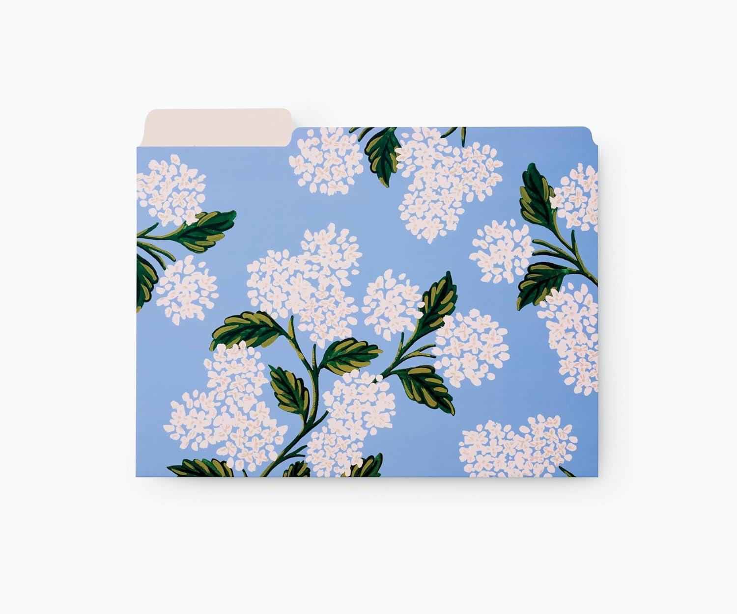 imageRIFLE PAPER CO Hydrangea Assorted File Folder Set Stay Organized with Our Stylish Sturdy and Colorful File Folders Set of 6 Including 2 of Each Design and 12 Handy Adhesive LabelsHydrangea