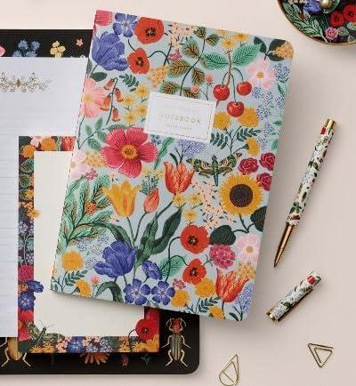 imageRIFLE PAPER CO Hydrangea Writing Pen 5375quot L 05 mm Rollerball Tip Stainless Steel Body with Brass Accents Office and School Supplies for Stationery Notes and ArtCurio