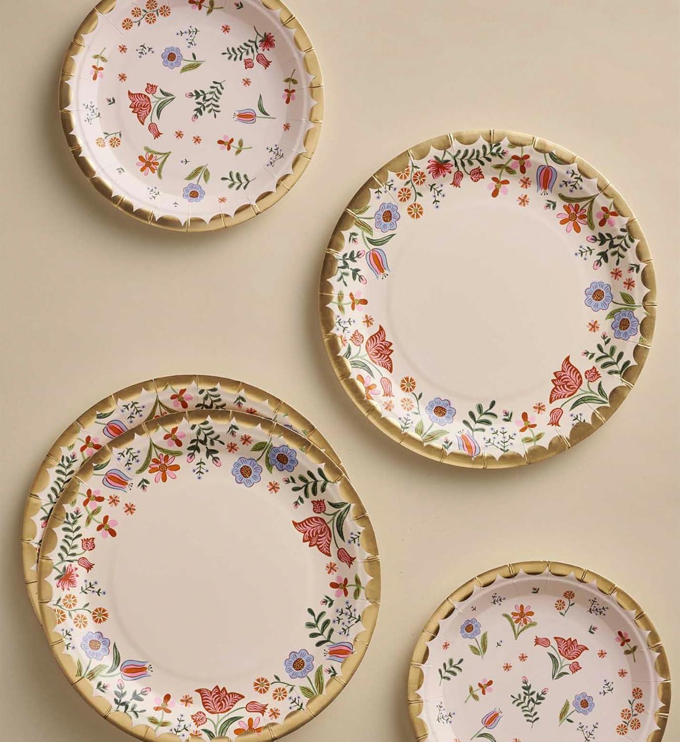 imageRIFLE PAPER CO Liesel Large Plates Vibrant Floral Design Perfect for Parties Celebrations and Special Occasions Durable and Stylish Tableware to Add a Fun Elegant Touch to Any Event