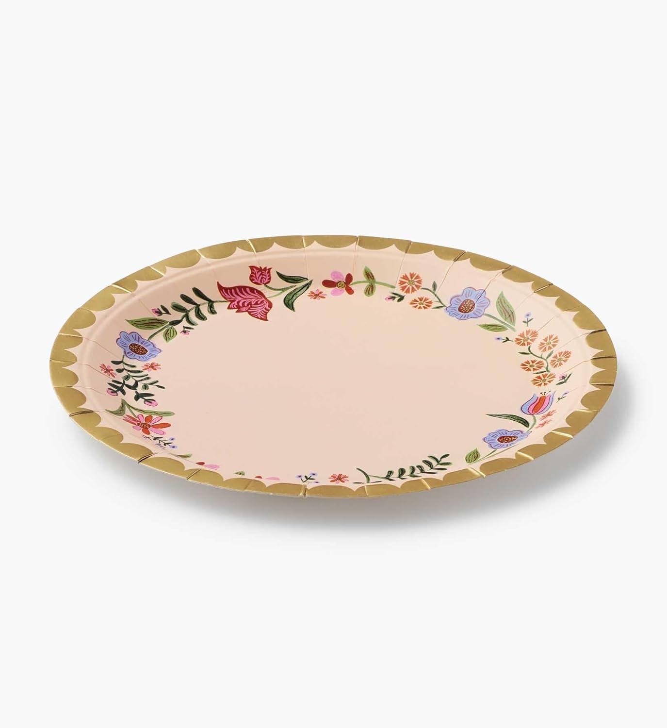 imageRIFLE PAPER CO Liesel Large Plates Vibrant Floral Design Perfect for Parties Celebrations and Special Occasions Durable and Stylish Tableware to Add a Fun Elegant Touch to Any Event