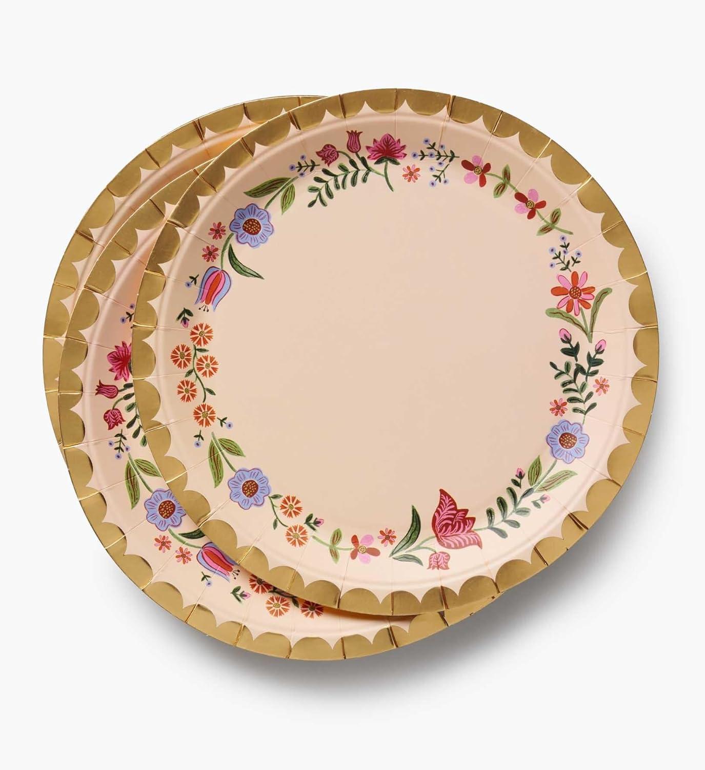 imageRIFLE PAPER CO Liesel Large Plates Vibrant Floral Design Perfect for Parties Celebrations and Special Occasions Durable and Stylish Tableware to Add a Fun Elegant Touch to Any Event