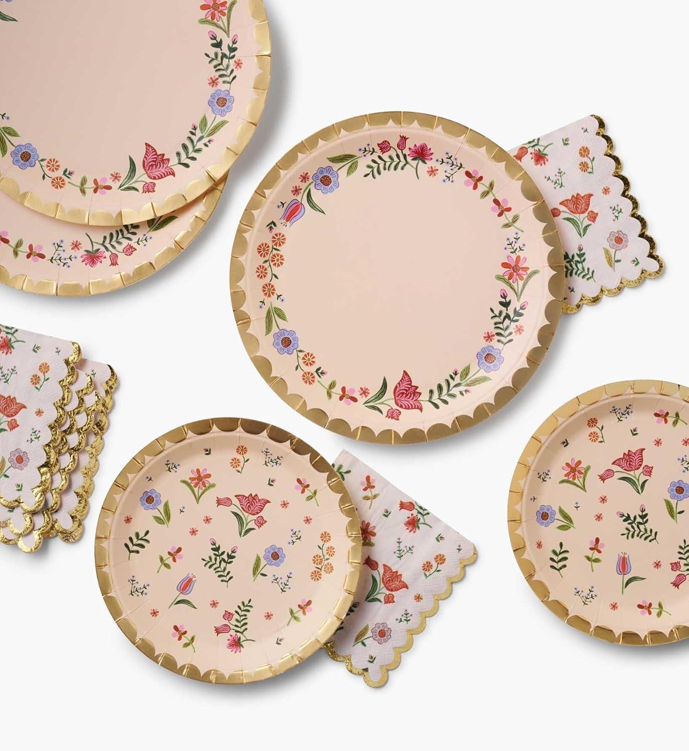 imageRIFLE PAPER CO Liesel Large Plates Vibrant Floral Design Perfect for Parties Celebrations and Special Occasions Durable and Stylish Tableware to Add a Fun Elegant Touch to Any Event
