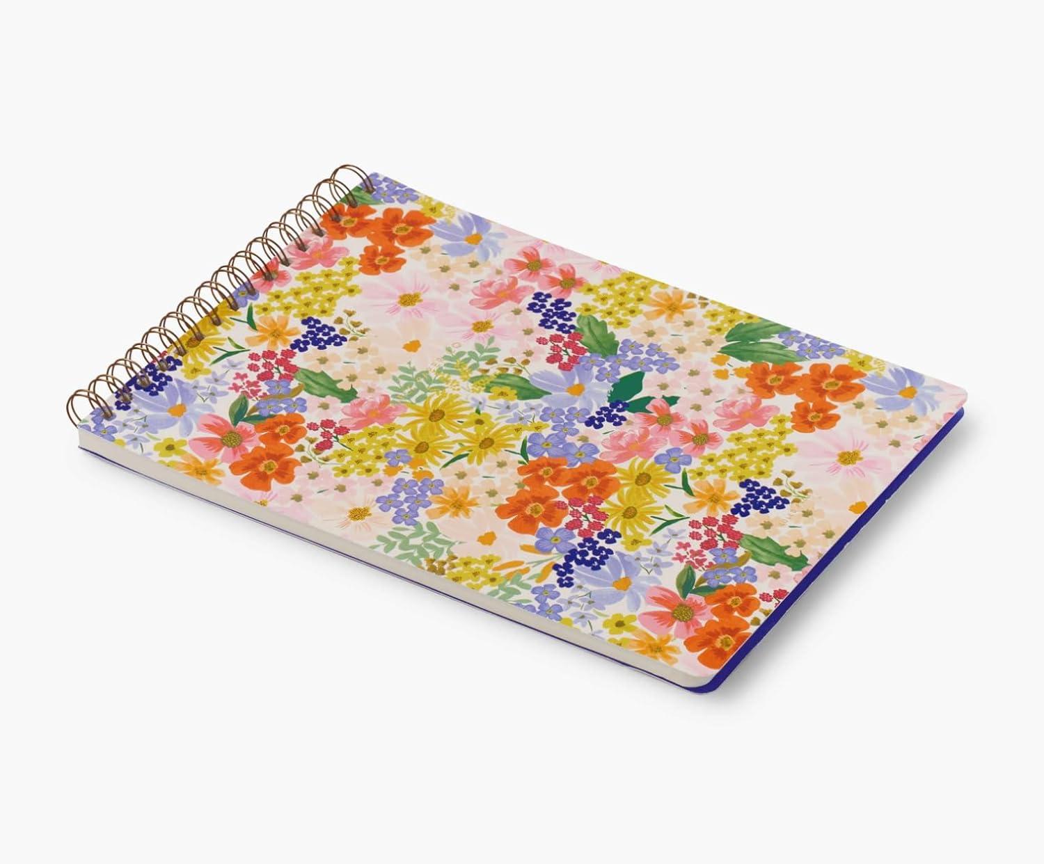 imageRIFLE PAPER CO Margaux Large Top Spiral Notebook 150 Ruled Pages Metallic Gold Foil with DoubleSpiral Binding Printed in Full Color and Foil StampedMargaux