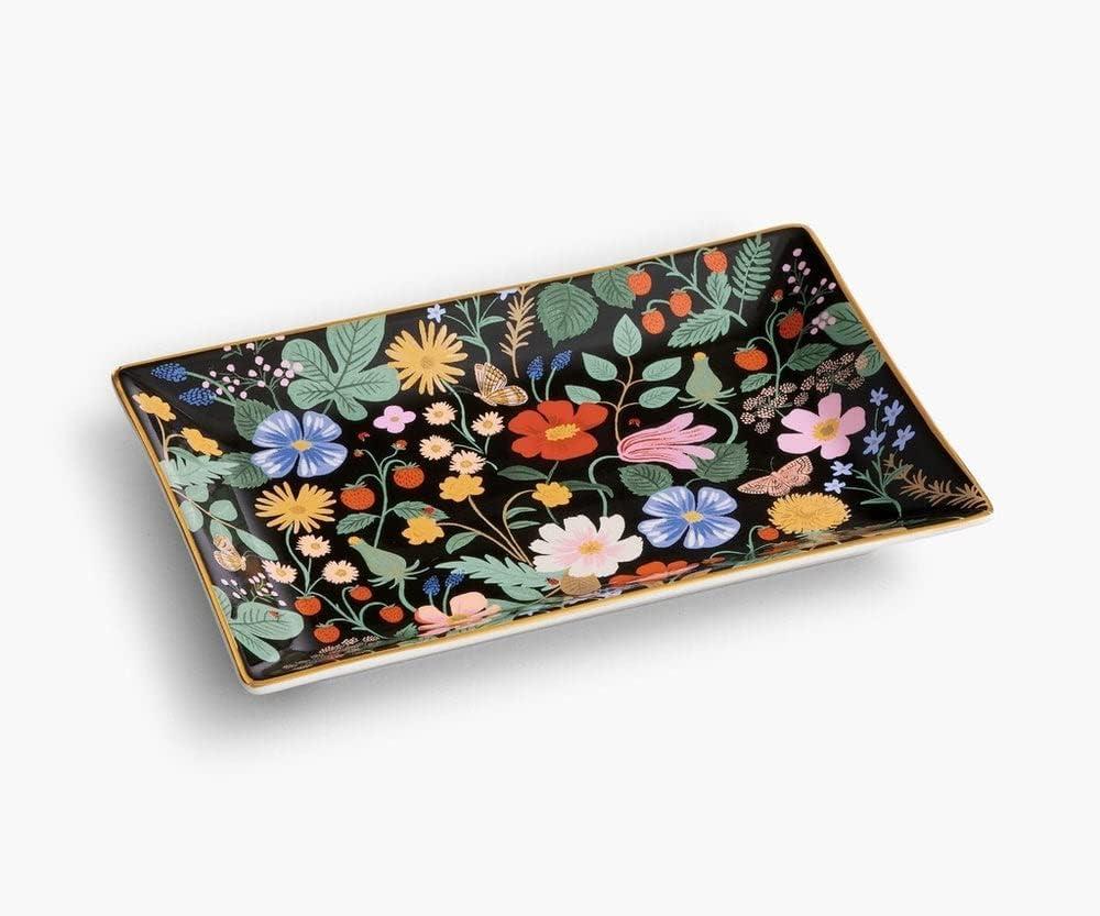 imageRIFLE PAPER CO Peacock Catchall Tray Keep Valuables Secure Protect Small Items Minimize Loss Organize Desk Keep Your Items in Sight Cute and FashionableStrawberry Fields