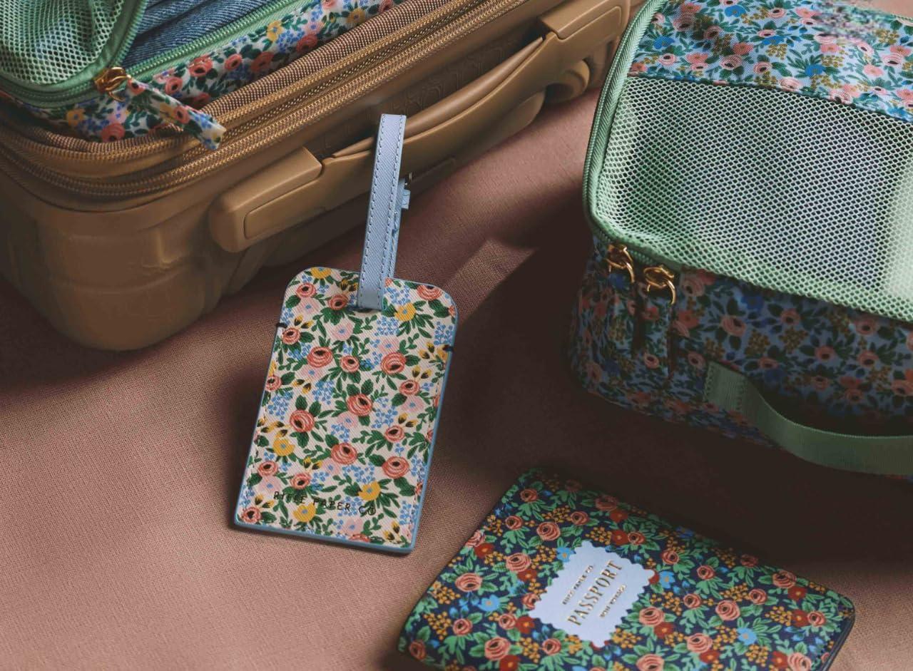 imageRIFLE PAPER CO Rosa Passport Holder Travel Essentials for Women Card and Passport Anti Theft Wallet Sized to Fit All Standard Passports 55quot L x 425quot W Closed