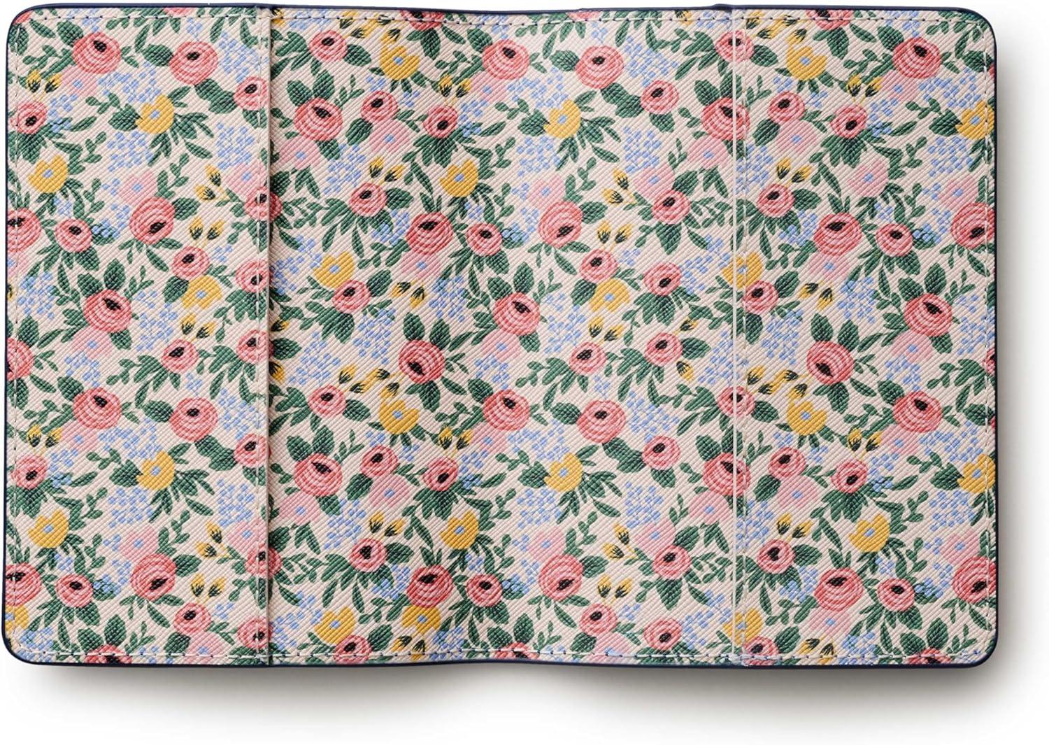 imageRIFLE PAPER CO Rosa Passport Holder Travel Essentials for Women Card and Passport Anti Theft Wallet Sized to Fit All Standard Passports 55quot L x 425quot W Closed