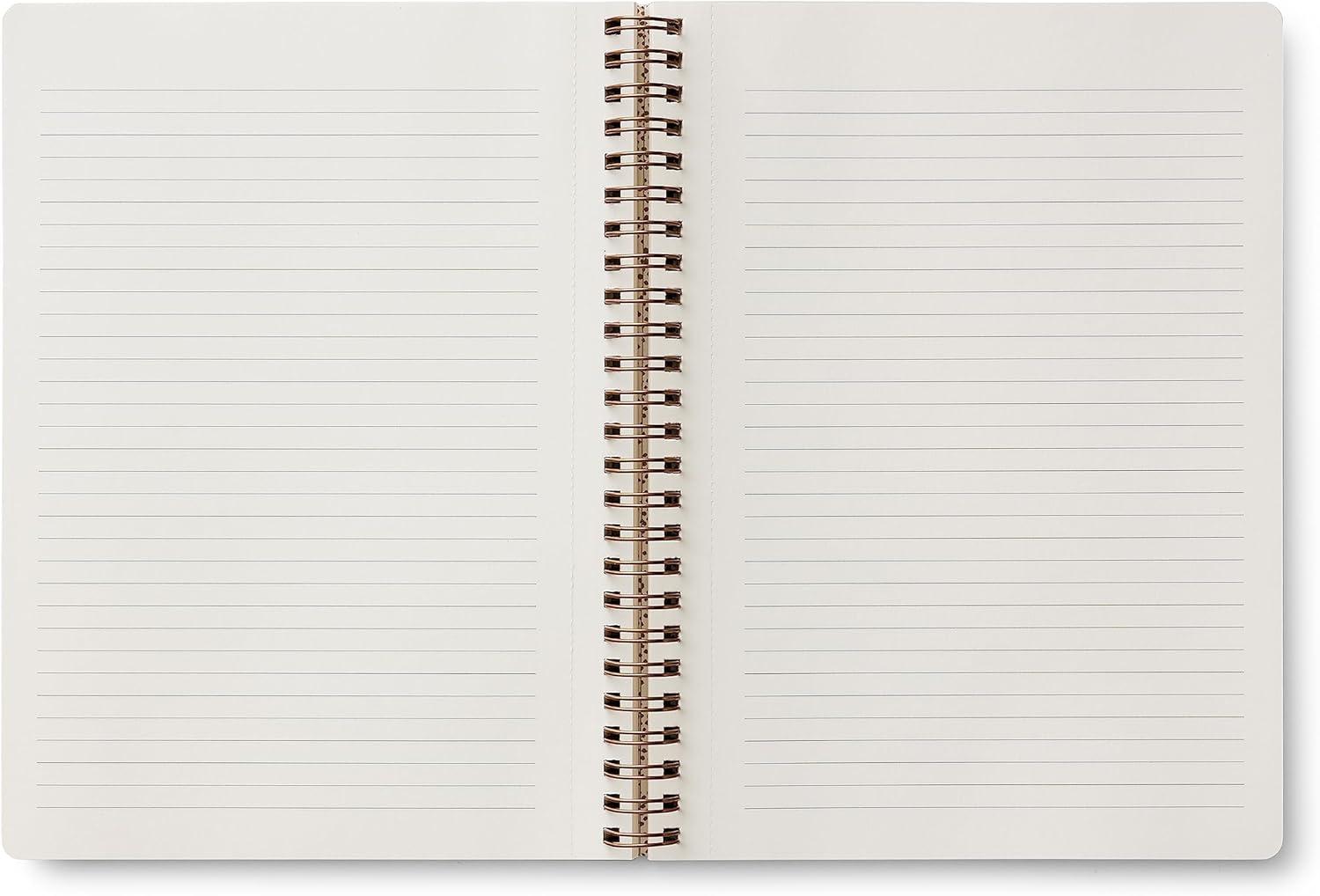 imageRIFLE PAPER CO Spiral Notebook 150 Ruled Pages Inner Storage Pocket Folders DoubleSpiral Binding Metallic Gold Foil Accents 825quot L x 625quot W CurioCurio