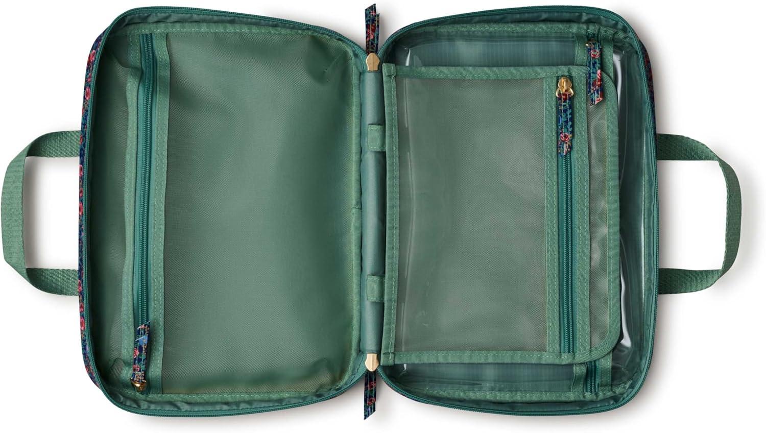 imageRIFLE PAPER CO Travel Cosmetic Case Unit Includes Pockets for storage Simply Wipe to Easily Clean Unique Travel Accessory Stylized Pattern SafariRosa