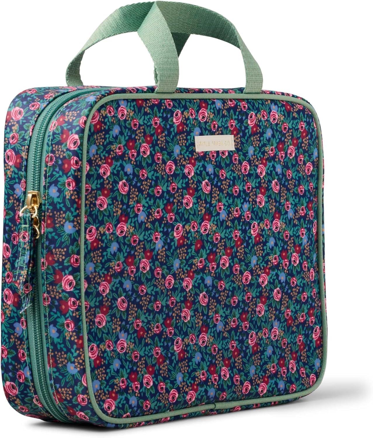 imageRIFLE PAPER CO Travel Cosmetic Case Unit Includes Pockets for storage Simply Wipe to Easily Clean Unique Travel Accessory Stylized Pattern SafariRosa