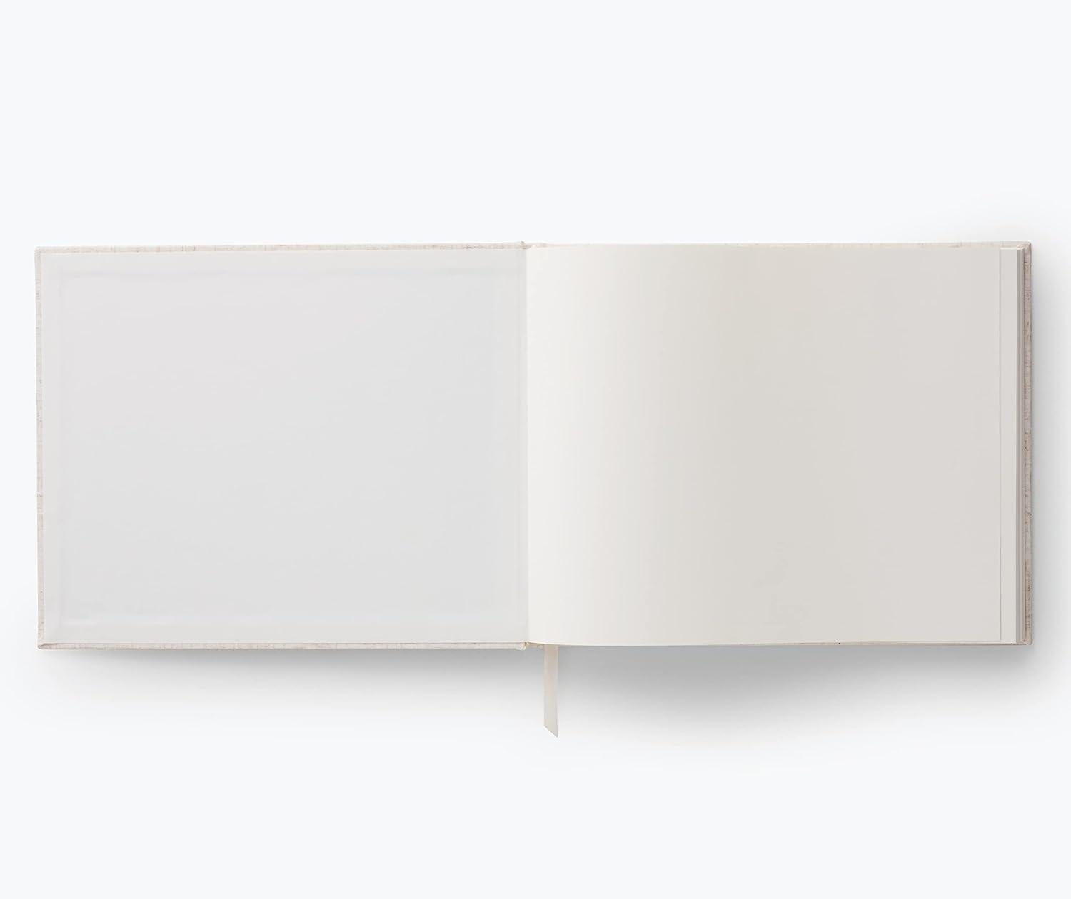 imageRIFLE PAPER CO Wildwood Embroidered Fabric Guest Book Hard Cover Wrapped in Book Cloth ampamp Grosgrain Ribbon Bookmark LayFlat Binding 144 Ruled Pages with Metallic Gold Ink 8quot L x 575quot WWildwood