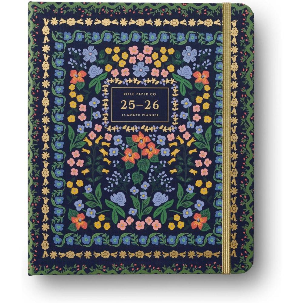 imageRIFLE PAPER CO 2026 Wildwood 17Month Academic Covered Spiral Planner Aug 2025 Dec 2026 825quot L 675quot W Weekly ampamp Monthly Pages Inspirational Quotes Stickers Illustrated Pocket Folder