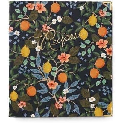 imageRIFLE PAPER CO Citrus Grove Recipe Binder  16 Tabbed Dividers 10 Clear Recipe Card Sleeves 1quot ThreeRing Style 115quotL x 975quotW DoubleSided Pocket Folder and Adhesive Labels Reinforced Corners