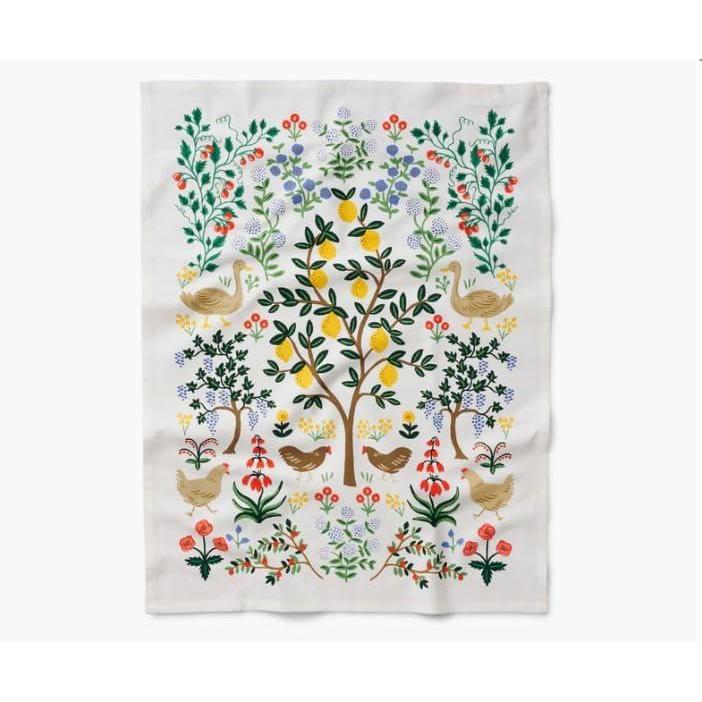 imageRIFLE PAPER CO Country Farm Tea Towel Stylish Cotton Towel for Drying or Display 28quot L x 21quot W Perfect Addition for Kitchens to Increase Culinary Style Machine WashableCountry Farm