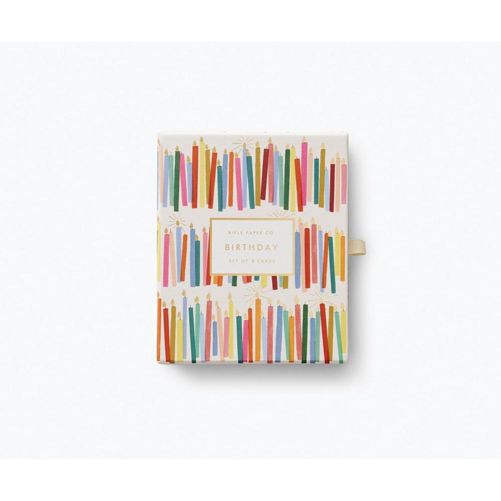 imageRIFLE PAPER CO Curio Thank You Keepsake Card Boxed Set of 8 425quot L x 55quot W Blank Interior Lets Your Thoughtful Handwritten Note Take Center Stage Crafted in the USABirthday Candles