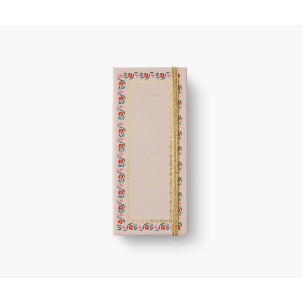 imageRIFLE PAPER CO Delphine Sticky Note Folio 50 Sheets Per Pad 666quot L x 3quot W Includes TearOff Pad ampamp Sticky Notes Gold Foil Accents Hard Cover Elastic Closure Keep Track of Your Everyday toDos