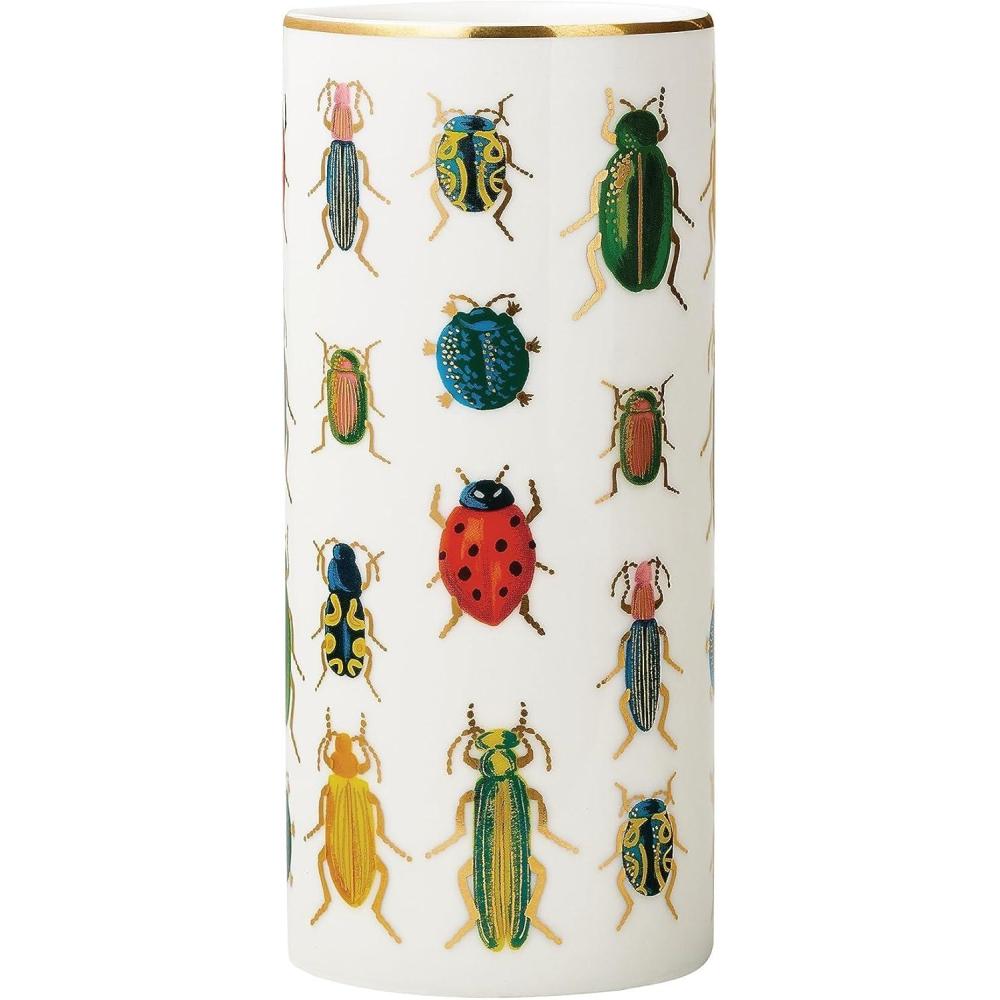 imageRIFLE PAPER CO Estee Porcelain Vase for Room and Home decor Brighten Up a Living Room Kitchen Table or Farmhouse Large Vase for Tabletop Centerpieces or BookshelvesBeetles  Bugs