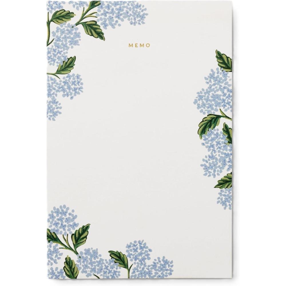 imageRIFLE PAPER CO Large Weekly Memo Notepad 65 TearOff Pages Manage Important Tasks Jot Down a ToDo List or Leave a Sweet Message with our Illustrated Notepads 9quot L x 6quot W Muted Color BlockHydrangea