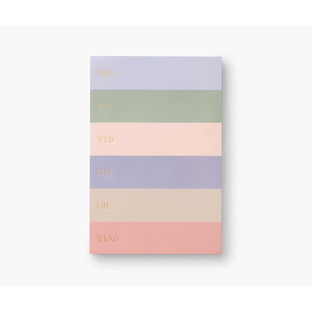 imageRIFLE PAPER CO Large Weekly Memo Notepad 65 TearOff Pages Manage Important Tasks Jot Down a ToDo List or Leave a Sweet Message with our Illustrated Notepads 9quot L x 6quot W Muted Color BlockWarm white