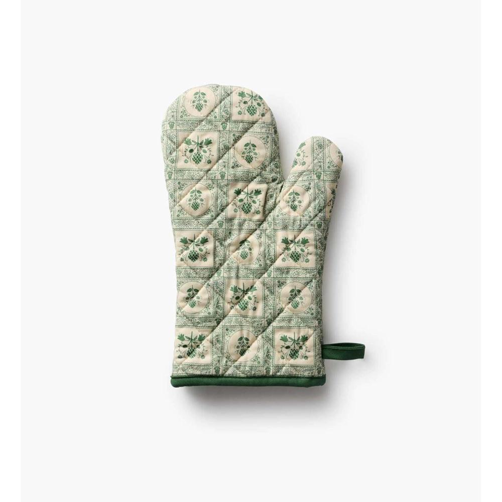 imageRIFLE PAPER CO Oven Mitt 100 Cotton Heat Resistant Oven Glove Pot Holders Protects from Temperatures Up to 450 Degrees Fahrenheit Diamond Quilted 12quot L X 7quot W Artichoke