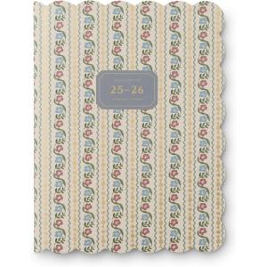 RIFLE PAPER CO. 2026 Delphine 12-Month Academic Planner, Aug. 2025 – July 2026, Thread-Stitch Binding, 9.75″ L x 7.75″ W, Metallic Gold Foil Accents, Monthly Pages & Note Section