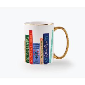 RIFLE PAPER CO. Book Club Mug, for Everyday Use and Gatherings with Unique Designs, for Friends and Family Anytime of the Year, Coffee Tea Enthusiasts and more(Book Club)