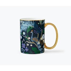RIFLE PAPER CO. Book Club Mug, for Everyday Use and Gatherings with Unique Designs, for Friends and Family Anytime of the Year, Coffee Tea Enthusiasts and more(Peacock)