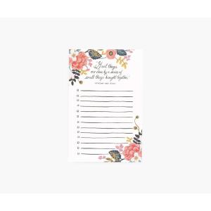 RIFLE PAPER CO. Checklist Notepad | 75 Tear-Off Pages, Manage Important Tasks, Jot Down a To-Do List, or Leave a Sweet Message with our Illustrated Notepads (6.5″ L × 4.25″ W), Great Things